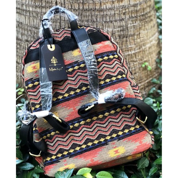 NEW Moda Luxe Tribal Ethnic Aztec Geometric Boho Gypsy Travel Backpacks Book Bag - Picture 6 of 11